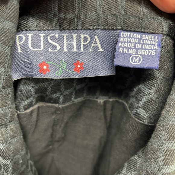 PUSHPA Vintage Blazer Women's Medium Colorful Sky Scraper Buildings Rainbow 90s - Picture 14 of 15